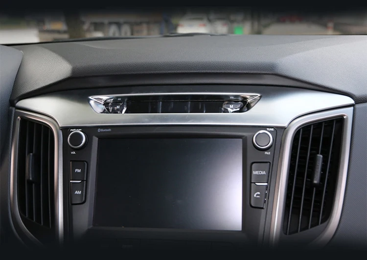 Для Hyundai Creta Ix25 2015 2016 2017 2018 ABS хромированные аксессуары для центральной консоли