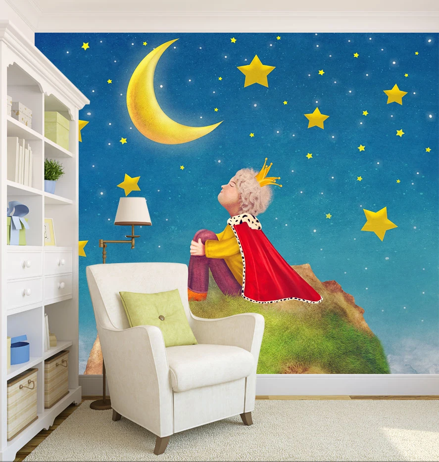 

[Self-Adhesive] 3D Little Prince Starry Sky Kid 7 Wall Paper mural Wall Print Decal Wall Murals