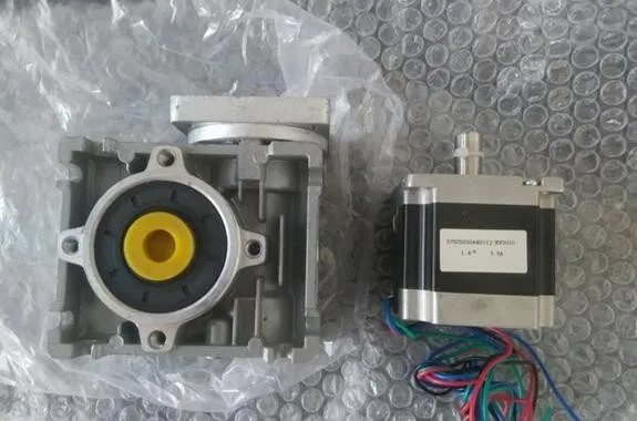 NEMA23 червячный редуктор шаговый двигатель 5:1-80: 1 250oz-in Длина двигателя 76 мм CE ROHS Nema 23 редуктор шагового двигателя червячный редуктор
