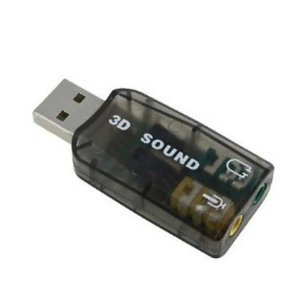 ВГА Внешний USB 5 1 3D аудио адаптер Звуковая карта для ПК Deaktop создать микрофон и Audio