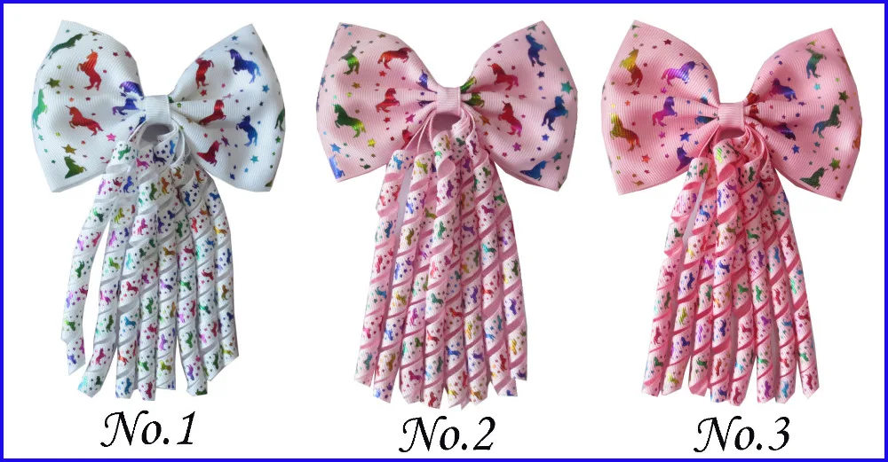20 благословение 4 5 &quotбантом коркер резинка для хвоста Hairbow Единорог Русалка