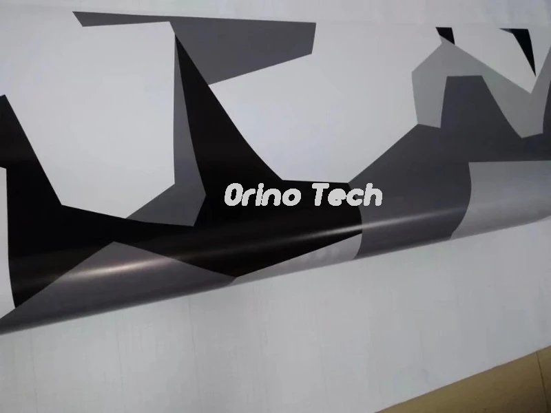 Jumbo черно-серая белая пленка виниловая автомобильная камуфляжная с воздушным