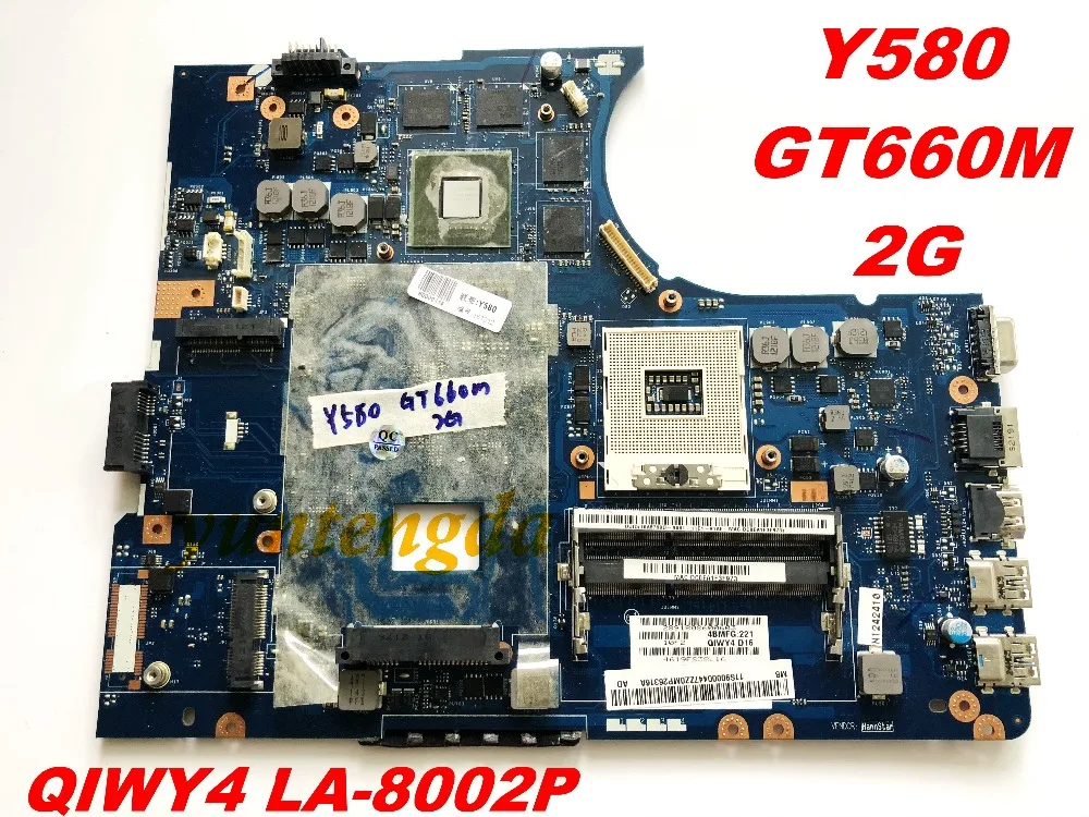 Оригинальная материнская плата для ноутбука Lenovo Y580 QIWY4 LA 8002P GT660M 2 Гб