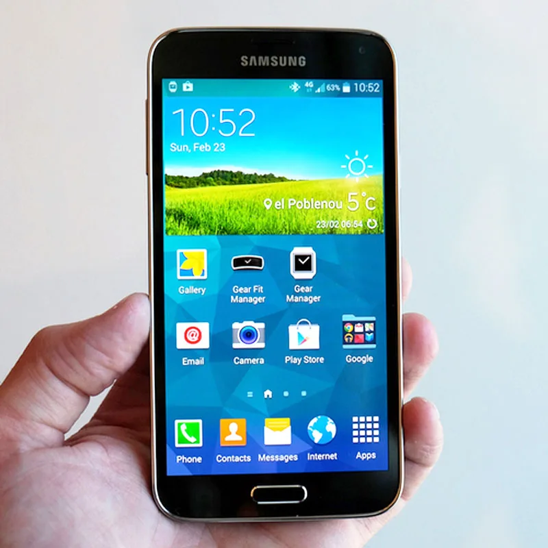 Разблокированный 100% оригинальный мобильный телефон samsung Galaxy S5 G900 с камерой 3g 16MP