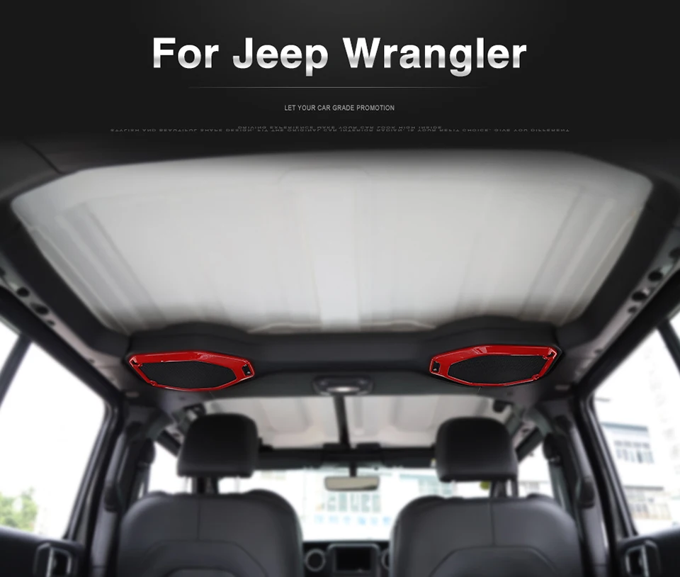 SHINEKA интерьерные молдинги для Jeep Wrangler jl крыша динамик decleration кольцо автомобильная Наклейка ABS для Jeep Wrangler jl