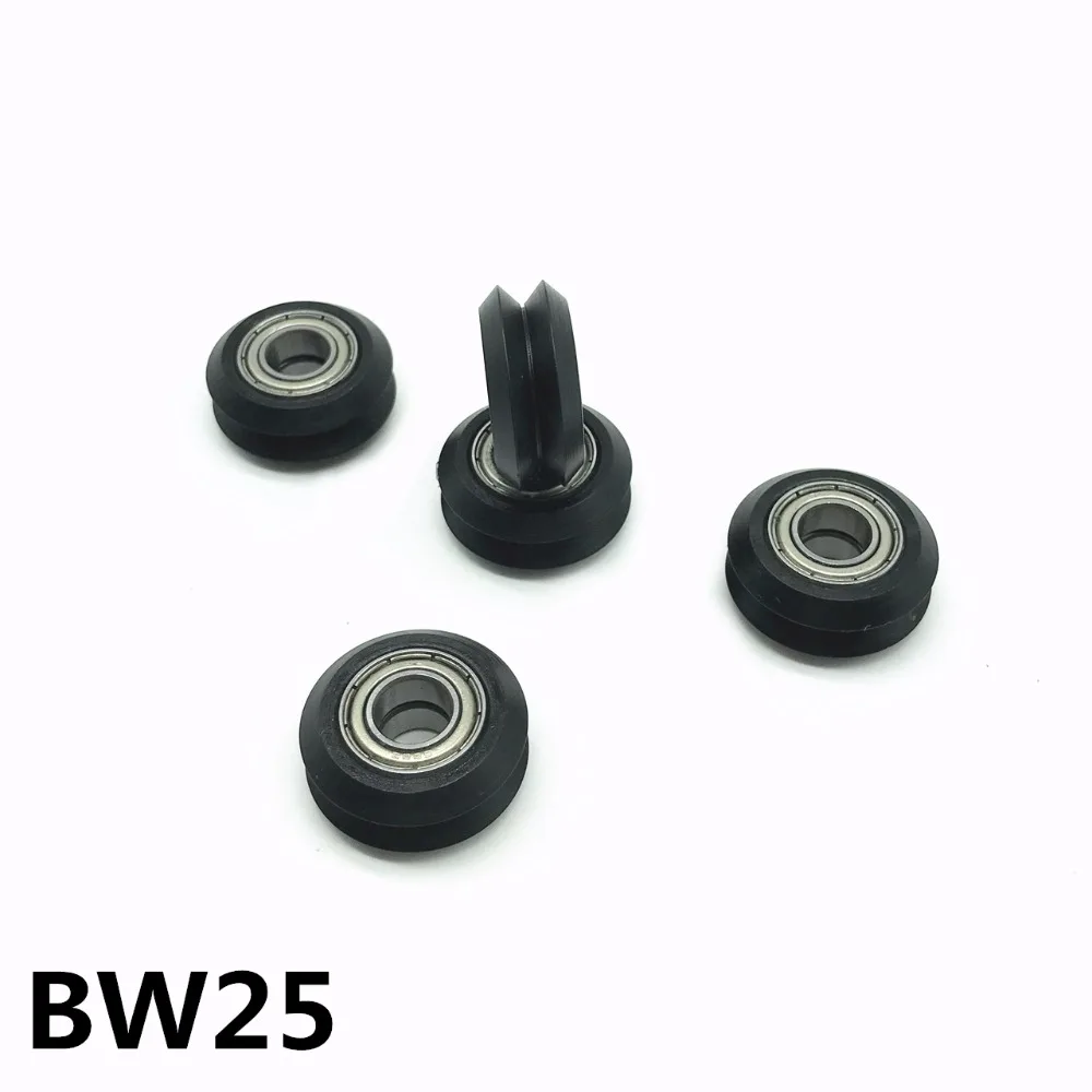 10 шт. BW25 V/W паз Openbuilds 3D принтер пассивное колесо 20 Тип трек пластиковое шкива 4 5 6 8 9