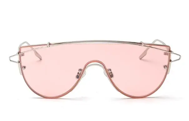 C3 ocean pink Модный бренд цельная линза солнцезащитные очки женские металлические винтажные негабаритные тонированные солнцезащитные очки зеркальные Мужские Женские Розовые Желтые крутые - Цвет линз: C3 ocean pink