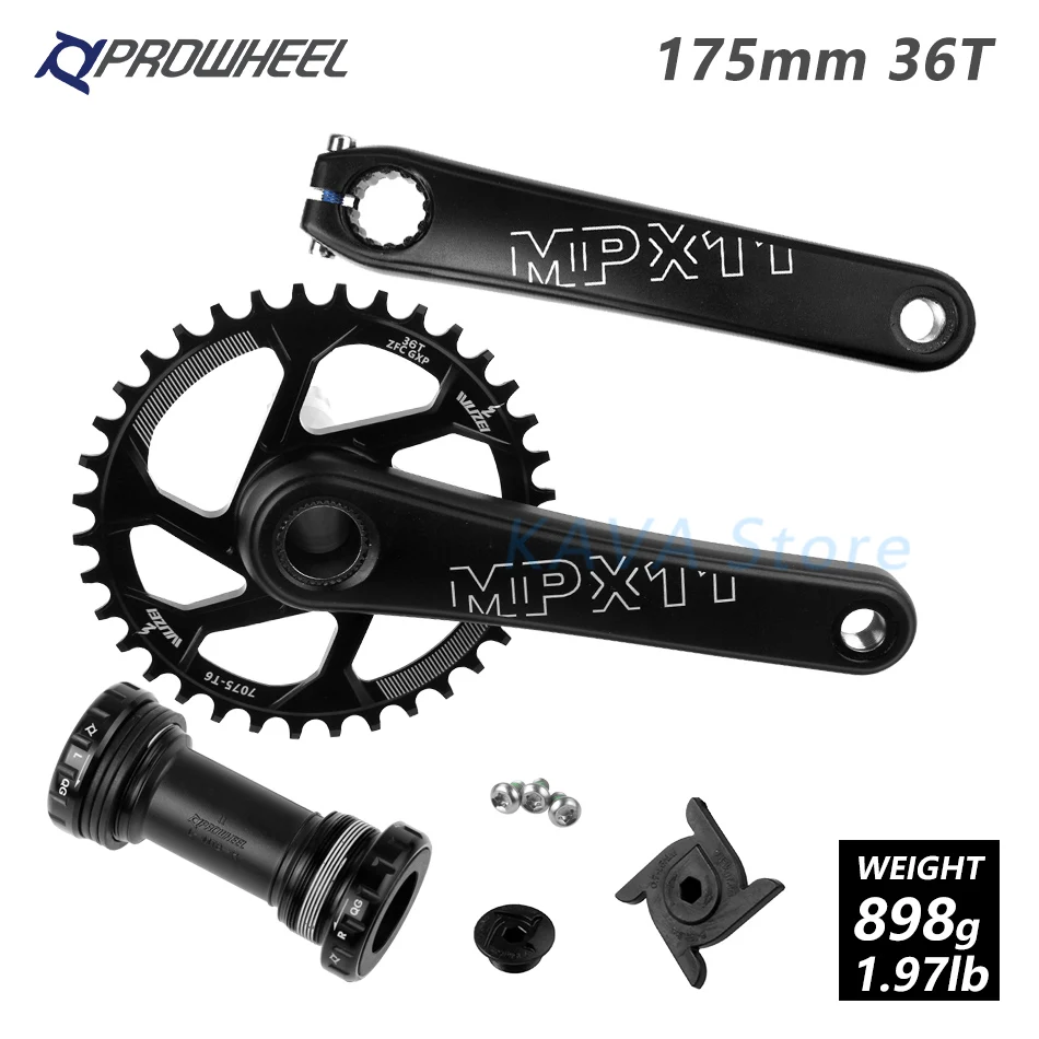 175 Black 36T and BB MTB велосипед для горного велосипеда костюм с каретка BB 170/175 мм узкая широкая цепь из колец цепь 30/32/34/36/38T Crank Звездочка для SRAM GXP - Цвет: 175 Black 36T and BB
