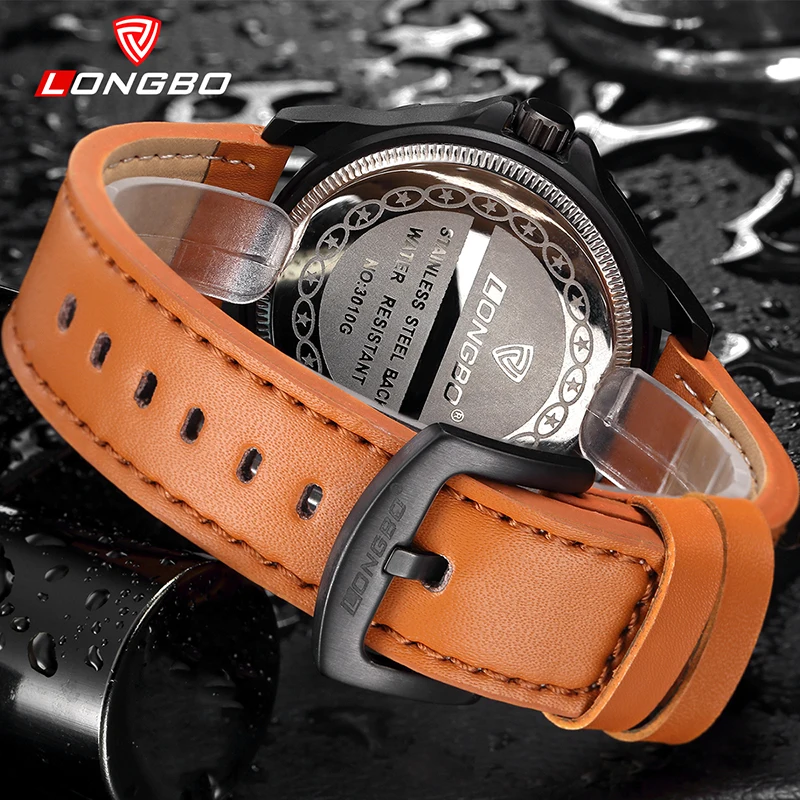 Модные брендовые Роскошные повседневные открытые часы Longbo с циферблатом