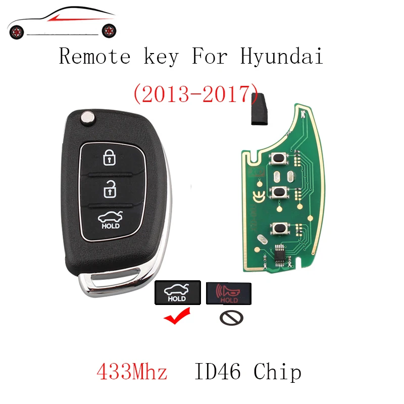 Горбин 433 Мгц дистанционный ключ для HYUNDAI IX35 IX25 IX45 Elantra Santa Fe 2013 2014 2015 2016 2017