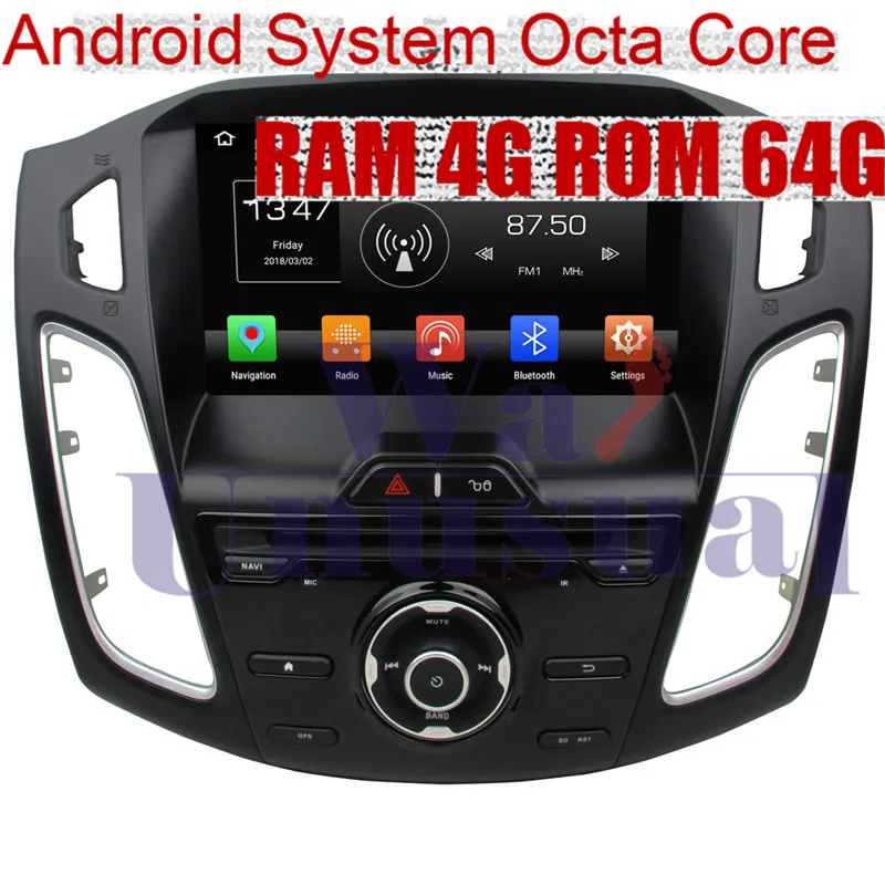

WANUSUAL 9" Android 8.0 Car GPS Navigation for Ford Focus 2012 2013 2014 DVD Auto Multimedia Player Radio Double Din Octa Core