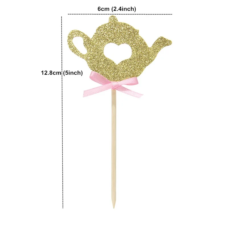 10 шт. свадебный душ золотой чай вечеринка кекс Топпер девушка день рождения