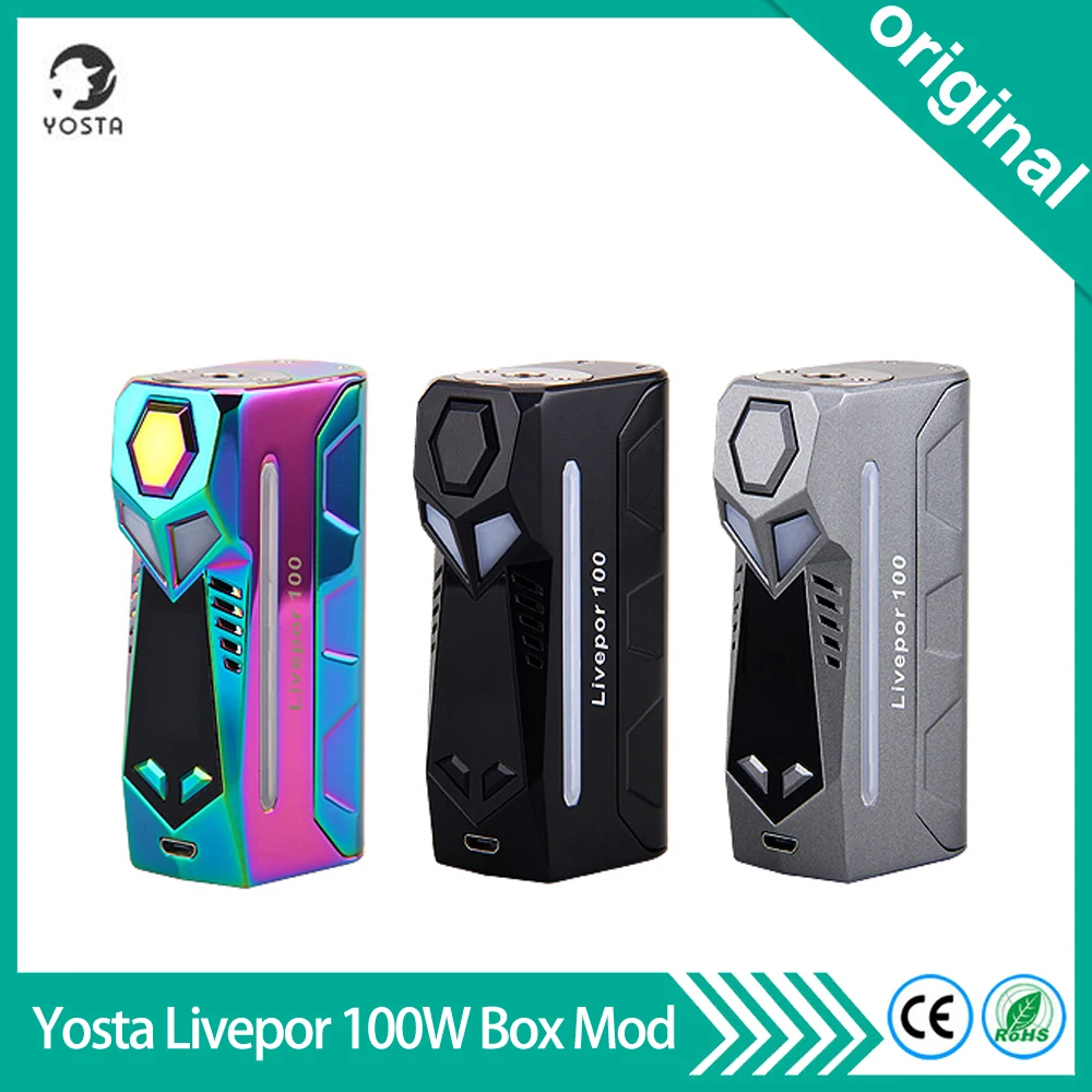Оригинальный боксмод Yosta Livepor 100 Вт TC экран 0 96 дюйма с скоростью быстрой стрельбы 01