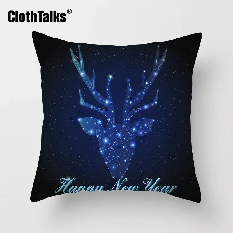 Clothtalks Coussin Noel 45x45 см подушки Рождество Санта Рождественский лось декоративные для