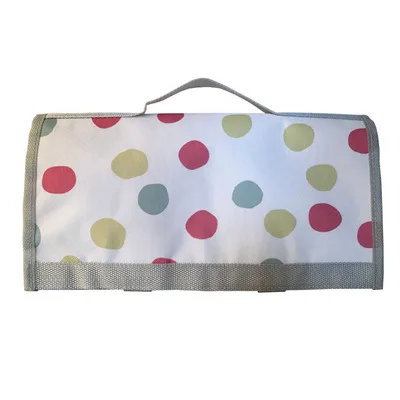 Large Colored dots Складная портативная сумка для покупок Ms., Вместительная женская сумка для покупок, органайзер для еды, сумка на колесиках, сумка для покупок, сумка для овощей - Цвет: Large Colored dots