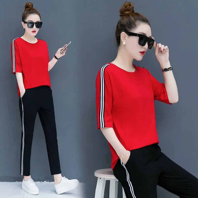 Fashion suit female 2018 spring and summer new two-piece Slim thin fashion jacket casual clothes T37 |