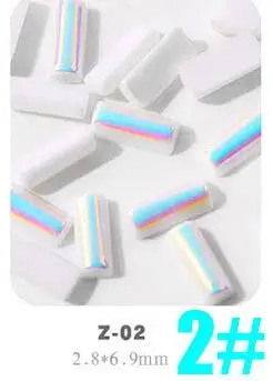 rectangle (100pcs) 100 шт AB полукруглый жемчуг/Русалка halo жемчуг украшения для ногтей/3D Омбре белые AB жемчужины для дизайна ногтей/единорог Радужная жемчужина, 6 форм, H6 - Цвет: rectangle (100pcs)