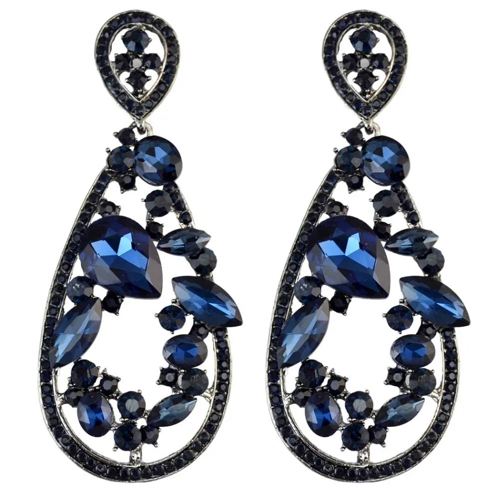 Женские Модные Цветные очаровательные серьги Кристальные стразы блестящие