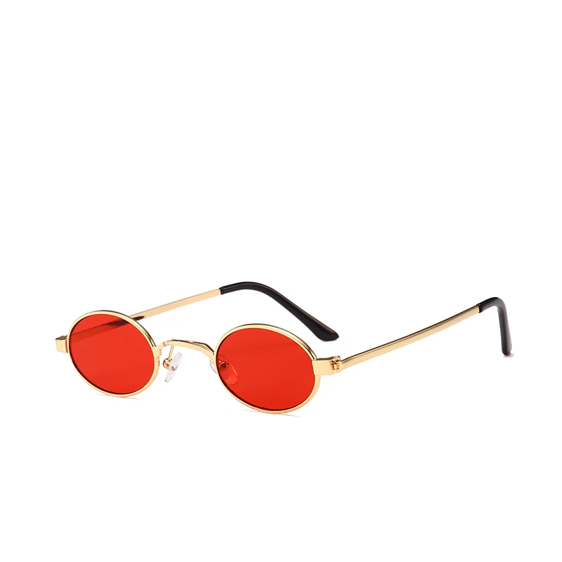 Очки солнцезащитные женские Овальные красные желтые фиолетовые прозрачные