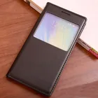 Кожаный чехол-книжка для Samsung Galaxy A3 2015 A 3 SamsungA3 GalaxyA3 SM A300 A300F A300H SM-A300F чехлы с прозрачным окошком