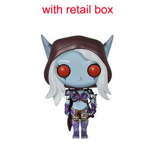 SYLVANAS with box WOW ILLIDAN& ARTHAS& SYLVANAS Виниловая фигурка Модель Коллекция игрушек - Цвет: SYLVANAS with box