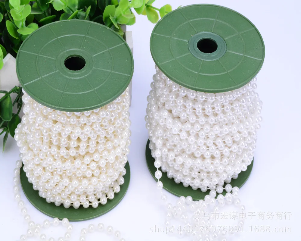 

10meters 8MM Pearl Bead String Christmas Decor Beads Favor Craft Decoration Wedding DIY Accessory