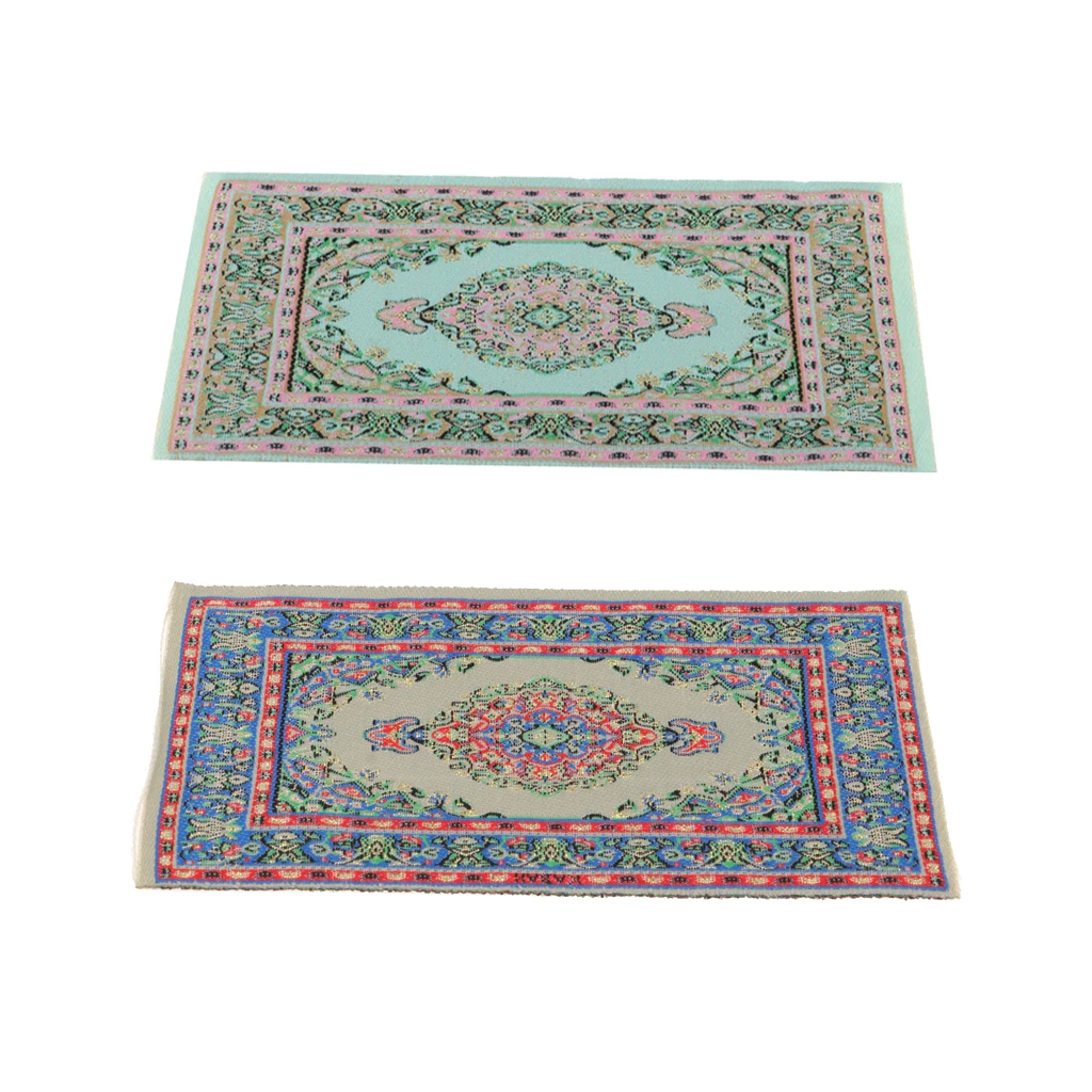 Мини-ковер ручной работы в турецком стиле 2 шт. покрытие пола кукольный домик