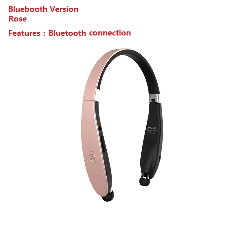 Спортивные bluetooth-наушники PLUFY, беспроводные наушники с микрофоном, стереогарнитура для бега, фитнеса, Auriculares Inalambrico - Цвет: Rose