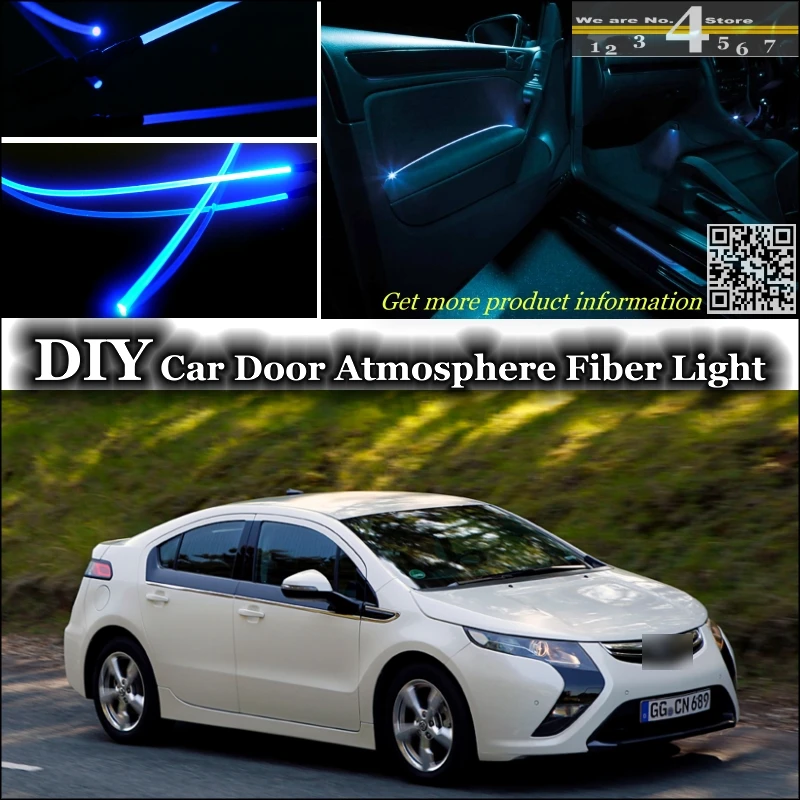 

interior Ambient Light Tuning Atmosphere Fiber Optic Band Lights For Vauxhall Ampera Inside Door Panel illumination Not EL light