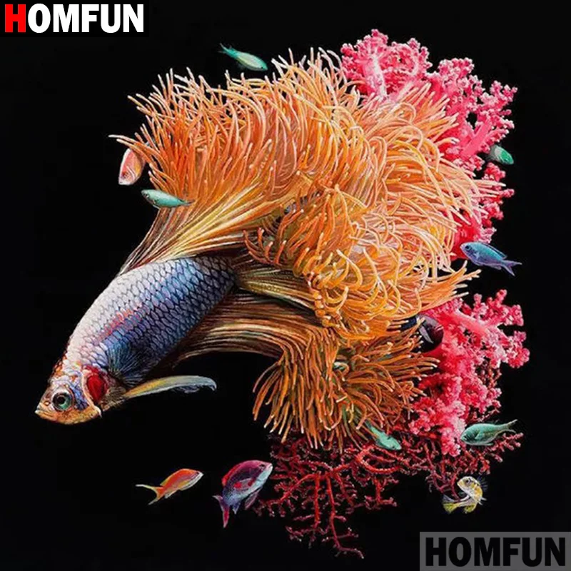 Алмазная 5d-картина HOMFUN Коралловый хвост вышивка крестиком с полными