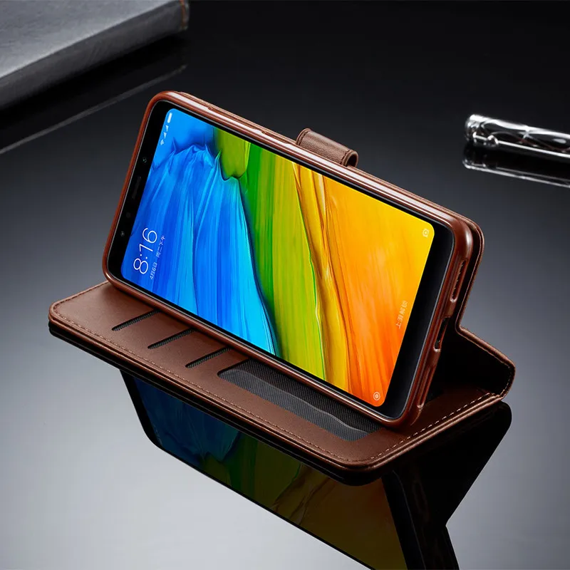 Чехол на Xiaomi Redmi 5 Plus Чехол кожаный Винтаж чехол для телефона чехол для Xiaomi Redmi 5 Plus чехол с магнитной откидной крышкой подставкой