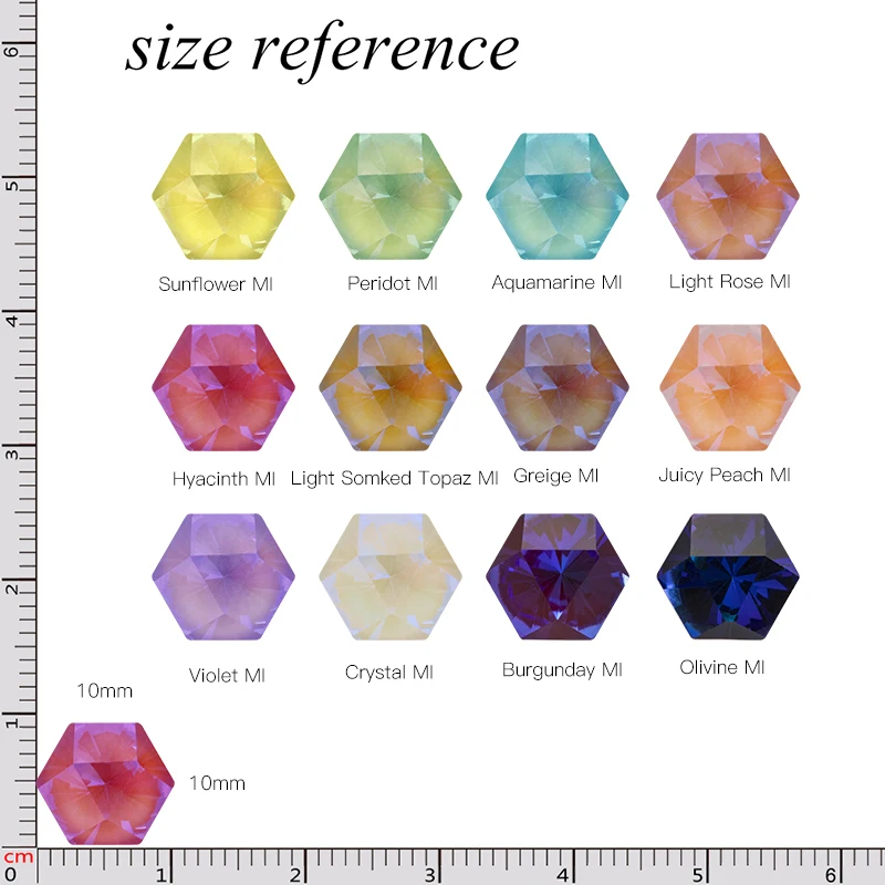 Украшения K9 украшения шестиугольные аксессуары для шитья цветные стеклянные