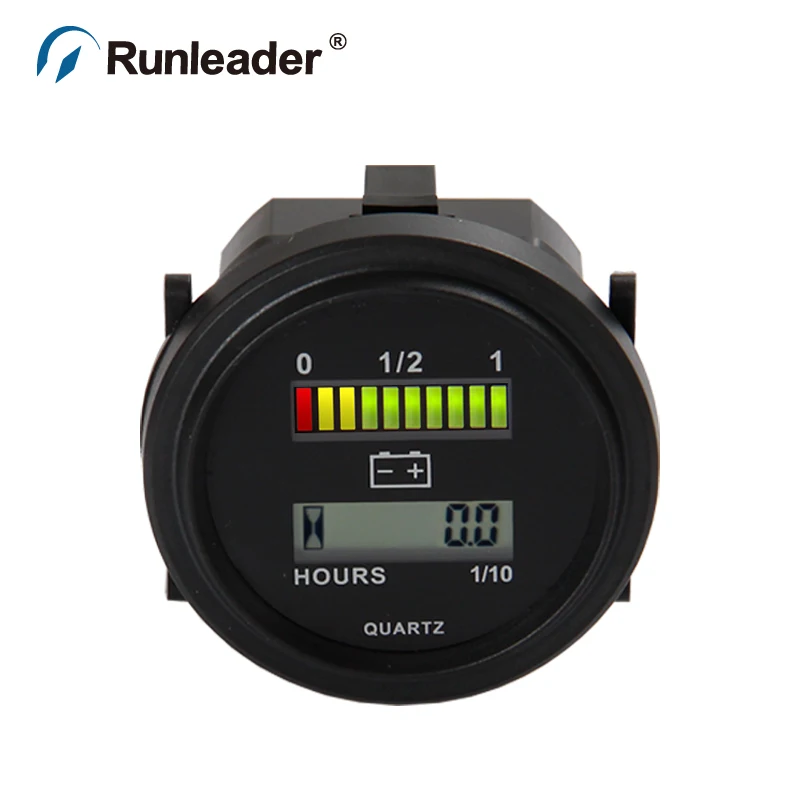 Runleader BI004 светодиодный индикатор заряда батареи счетчик часов 12 В 24 в 36 48 72 для