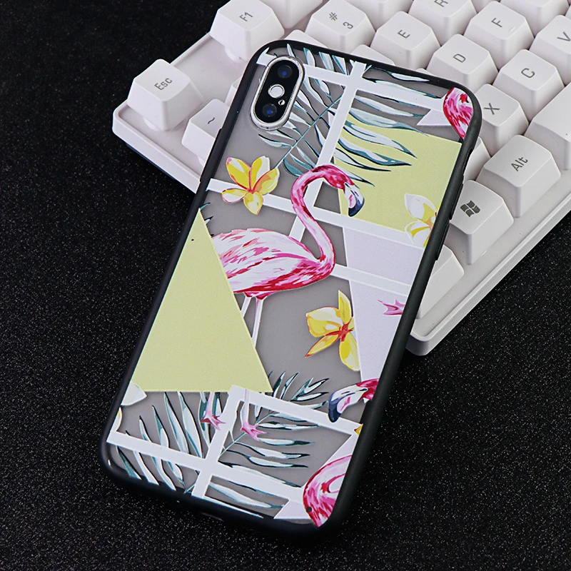 Hollow Mobile Phone Cases for iPhone 6s 7 8 Plus X XS MAX XR Floral Case Fitted Soft TPU Silicone Cell Covers Accessories | Мобильные