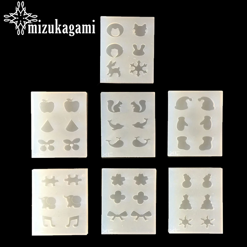 1pcs UV Resin Jewelry Liquid Silicone Mold Christmas/Animals Fruits Resin Charms Pendant Molds For DIY Pendant Decorate Making 1pcs uv resin jewelry liquid silicone mold christmas snowflake resin charms molds for diy pendant jewelry making finding molds