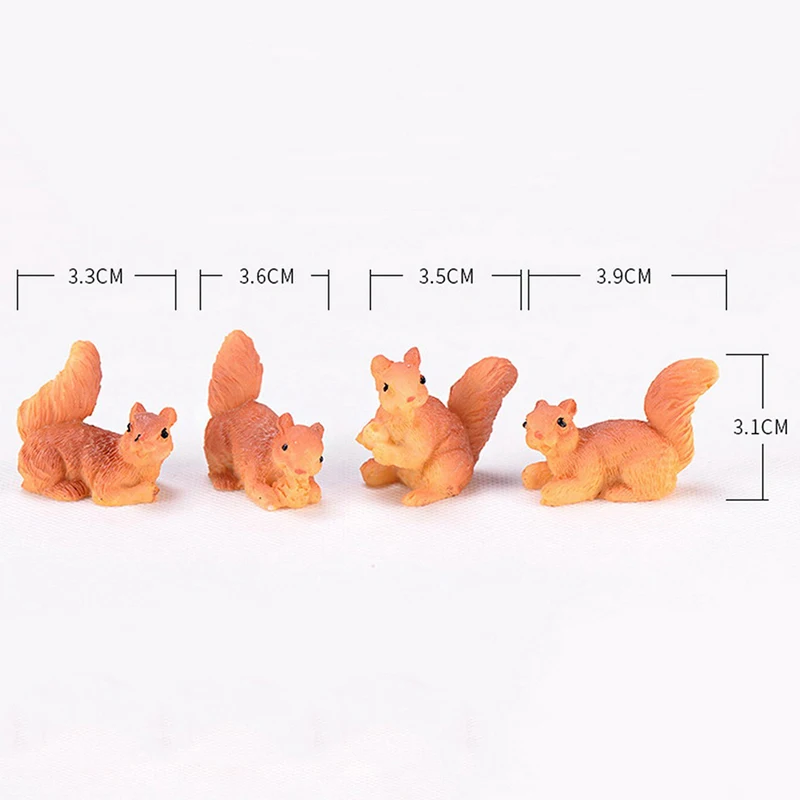 Мини-фигурки из смолы для любителей рукоделия Лебедь Божья коровка гриб Единорог белка микро Пейзаж орнамент Сказочный Сад, миниатюра