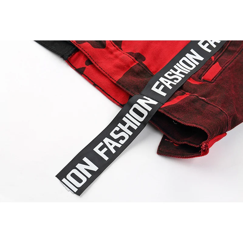 New Fashion High Street Men's Jeans Jackets Black Red Camouflage Bomber Men and Coats Casual Mens Streetwear | Мужская одежда