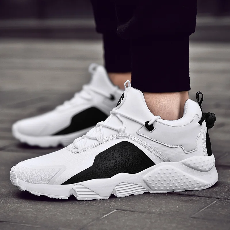 Легкие мужские кроссовки для бега в простом стиле лоскутные из сетчатого