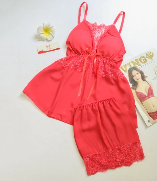 Горячая распродажа! Chifon пижамы наборы Sexy Babydoll два предмета Шорты трусики|sleepwear
