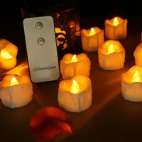 6 pieces remote control bougie electrique candel flickering bougie telecommande flameless battery birthday candle for wedding