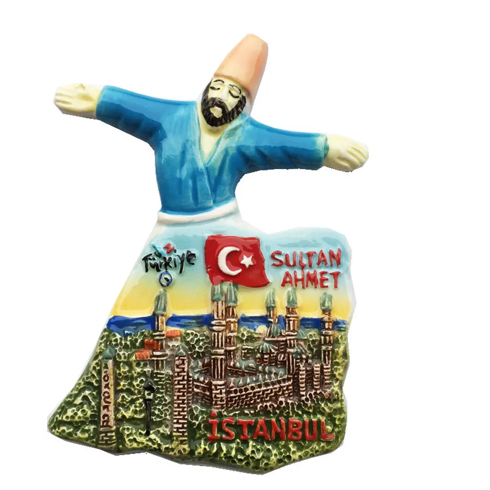 3D керамический магнит для холодильника Турция стальбум Alanya Kemer Sanliurfa дорожные