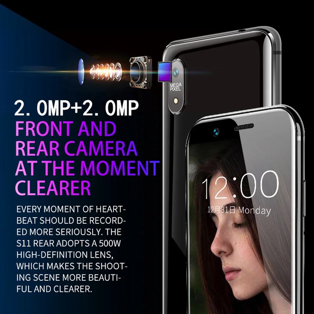 Satrend S11, 4G, мини-смартфон, 3,22 дюймов, маленький экран, процессор Android 7,1, четырехъядерный процессор MTK6739, 2 Гб ram, 16 ГБ rom, мобильный телефон