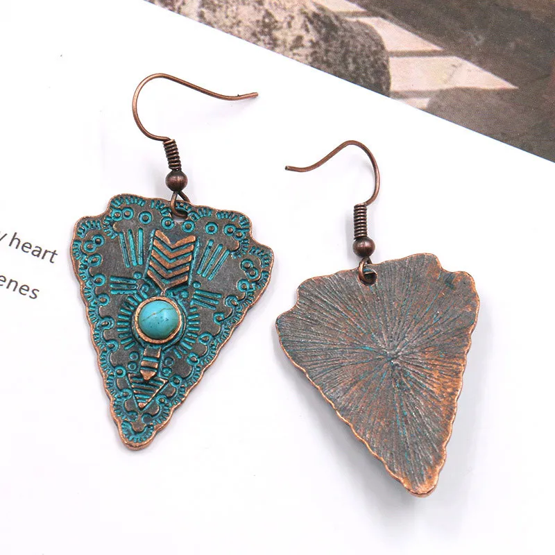 Серьги-каффы в ретро стиле женские Винтажные висячие ювелирные украшения с