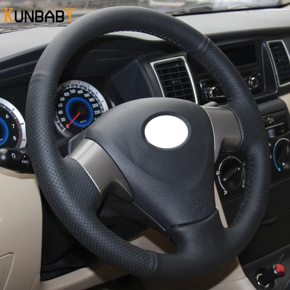 KUNBABY Car Styling Genuine leather Steering Wheel Cover for Toyota Corolla 2006-2010 Matrix 2009 Auris 2007-2009 | Автомобили и
