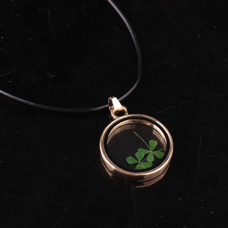 3clover SEDmart, Настоящее Семя одуванчиков, плавающий медальон, стеклянный кулон, ожерелье для женщин, новинка, растения, пожелание, медальон, ожерелье, ювелирное изделие для женщин - Окраска металла: 3clover