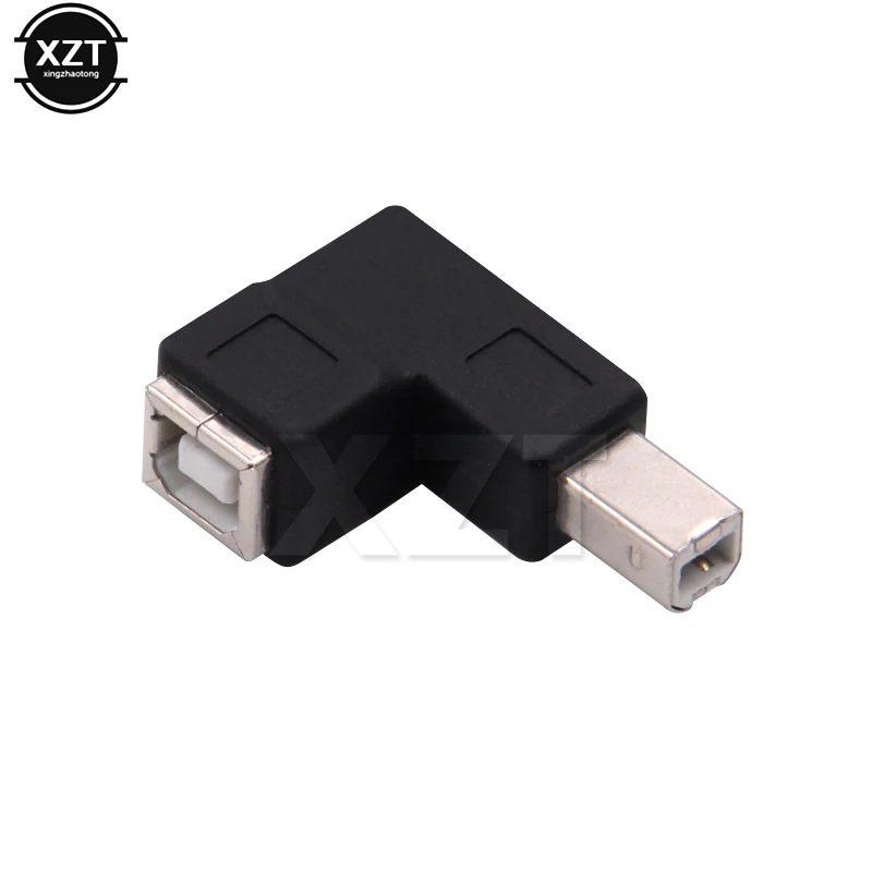 Новейший правый угловой 90 градусов USB 2 0 B Тип штекер гнездо удлинитель адаптер