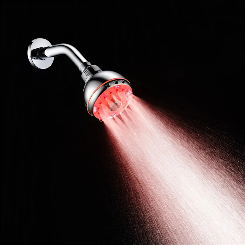 Круглые Водосберегающие насадки для душа 7 красочных светодиодных ламп ванной