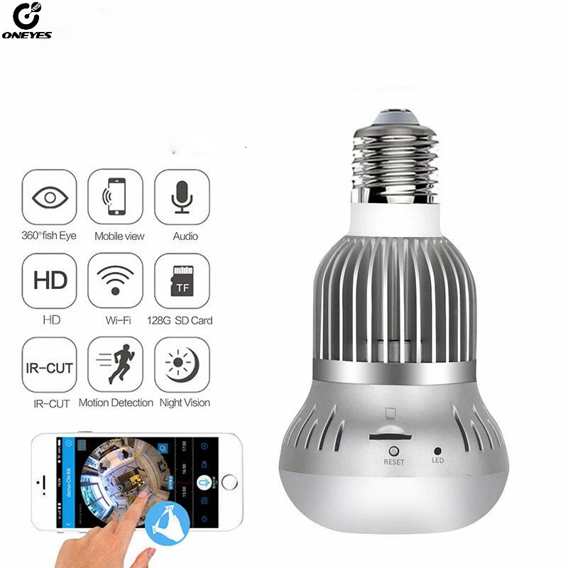 IP камера 1080P наблюдения wifi CCTV Беспроводная домашняя Лампа безопасности лампа