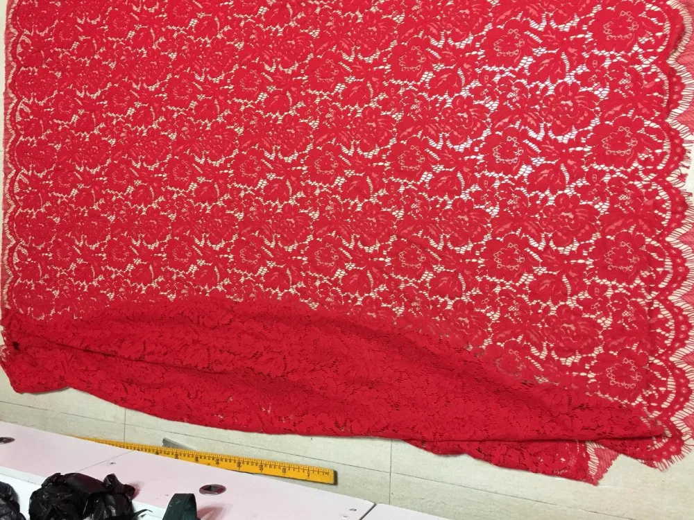 Вышитая новейшая африканская кружевная ткань бордового цвета Кружевное