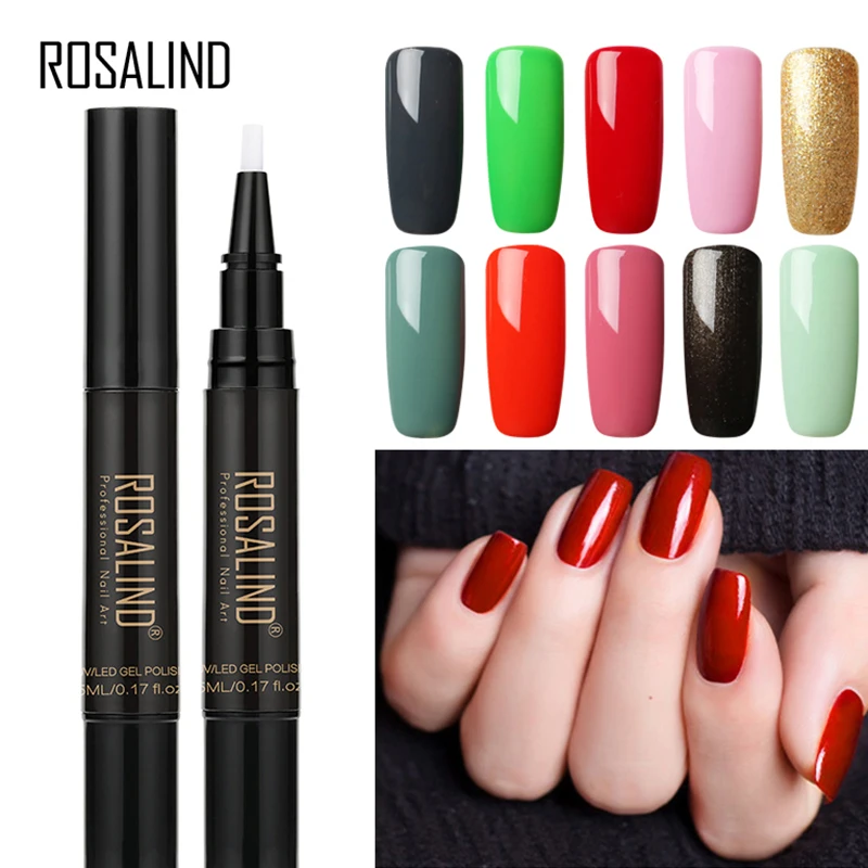 ROSALIND 5 пилка для ногтей 01-29 Полупостоянный УФ Гибридный гвоздь Гель-лак кисть для ногтей Карандаш для ногтей искусство замочить сверху белый Гель-лак